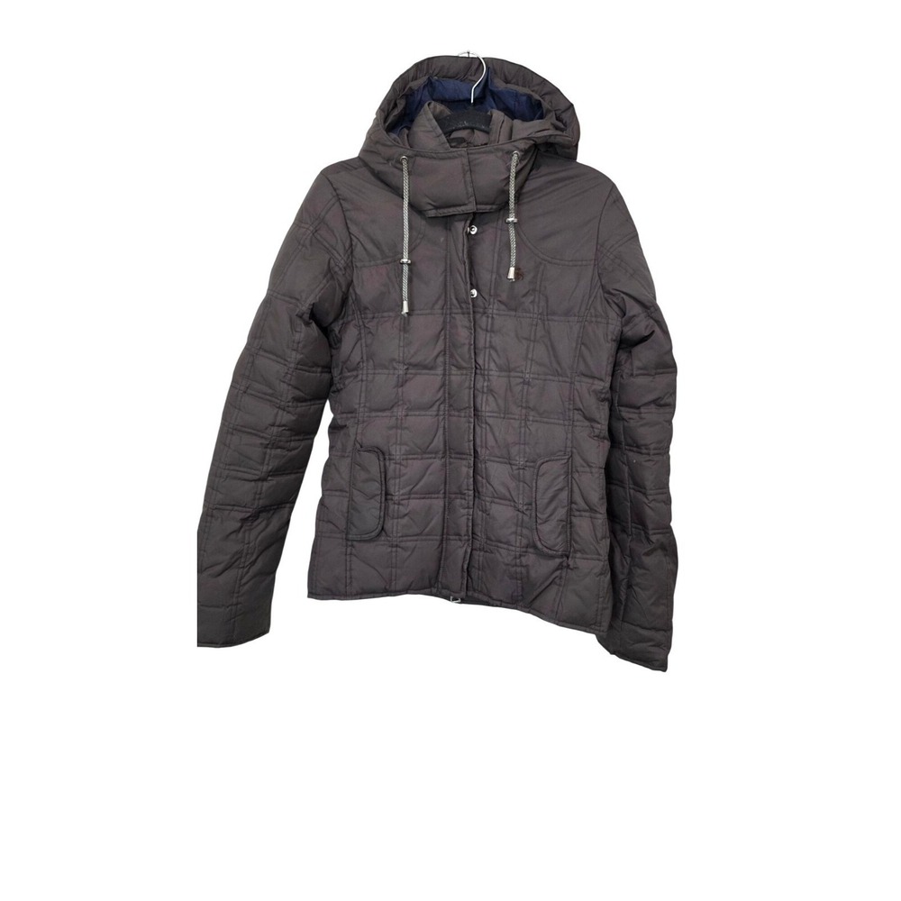 VTG Abercrombie & Fitch Y2k‎ Chocolate Quilted Hooded Puffer Feather Jacket Size